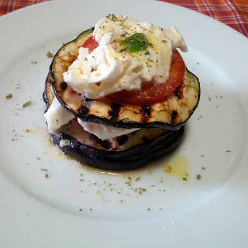Melanzane e formaggio grigliate