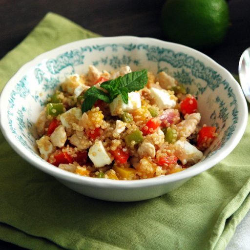 Quinoa con pollo e verdure