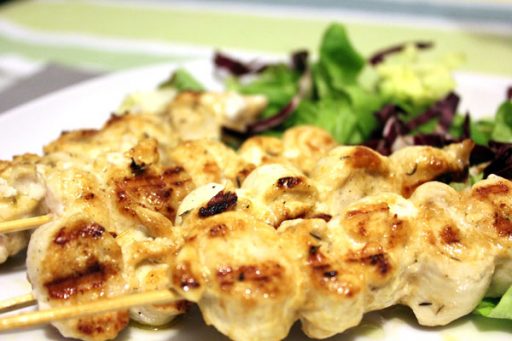 Spiedini di pollo allo zenzero